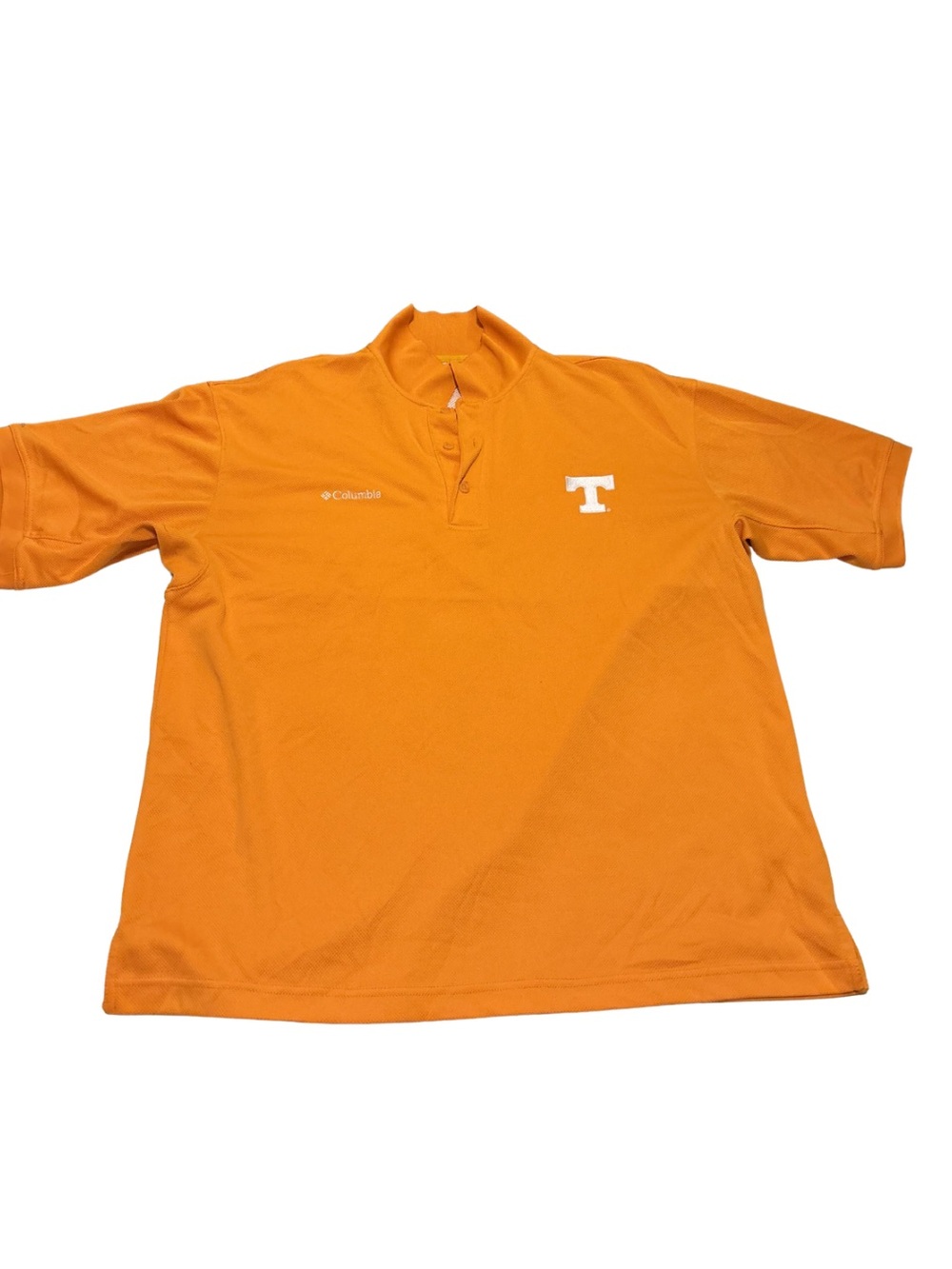 Columbia Orange Short Sleeve Polo with 'T' Logo